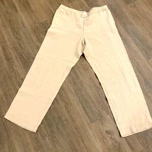 NWT J.Jill Flax 100% Linen Pants